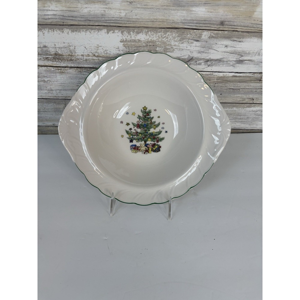 Nikko Happy Holidays Christmas Tree Round 11" Vintage Serving Bowl - Japan